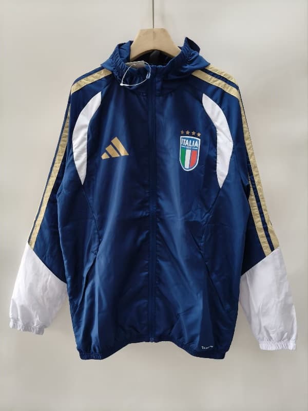 AAA(Thailand) Italy 2026 Blue Soccer Windbreaker