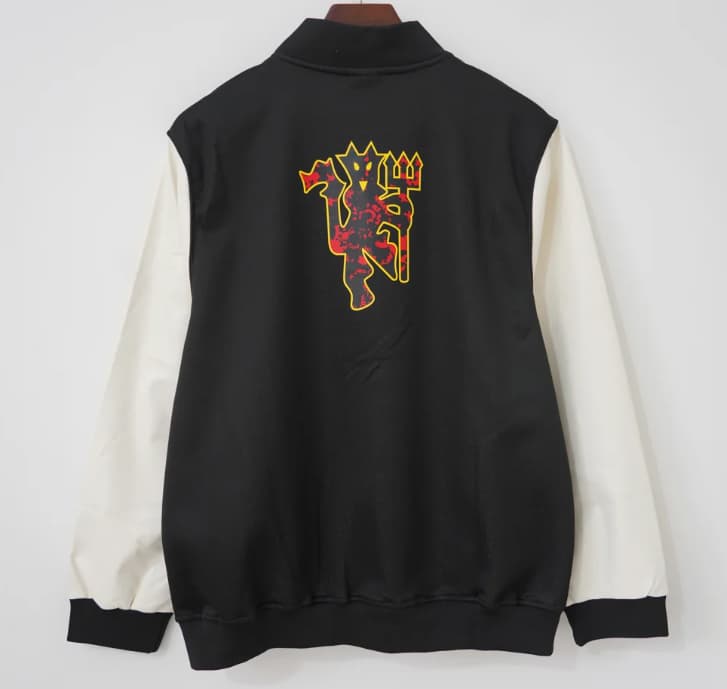 AAA(Thailand) Manchester United 26/27 Black Baseball Jacket