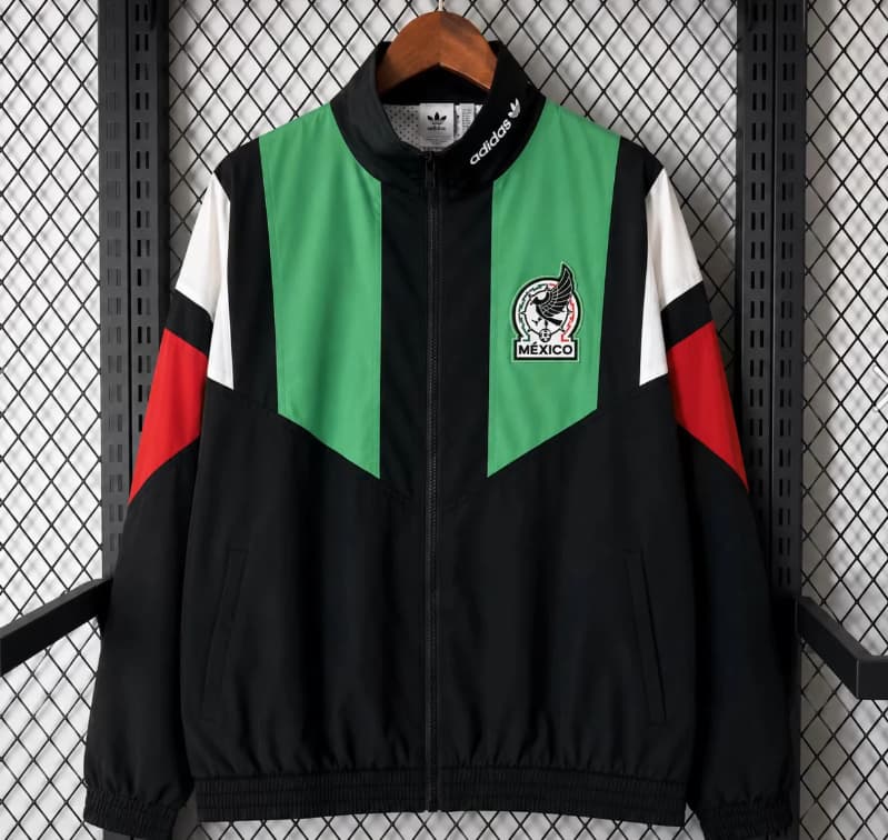 AAA(Thailand) Mexico 2026 Black Soccer Windbreaker 02 AAA(Thailand) Mexico 2026 Black Soccer Windbreaker 02
