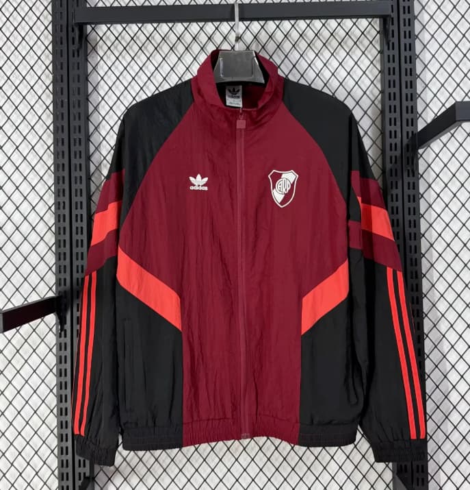 AAA(Thailand) River Plate 2026 Red Soccer Windbreaker