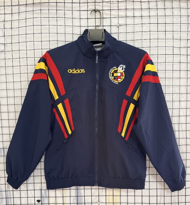 AAA(Thailand) Spain 1996 Dark Blue Soccer Windbreaker AAA(Thailand) Spain 1996 Dark Blue Soccer Windbreaker