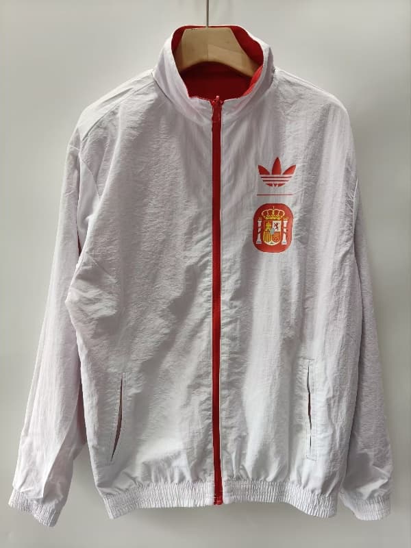 AAA(Thailand) Spain 2026 Red White Reversible Soccer Windbreaker