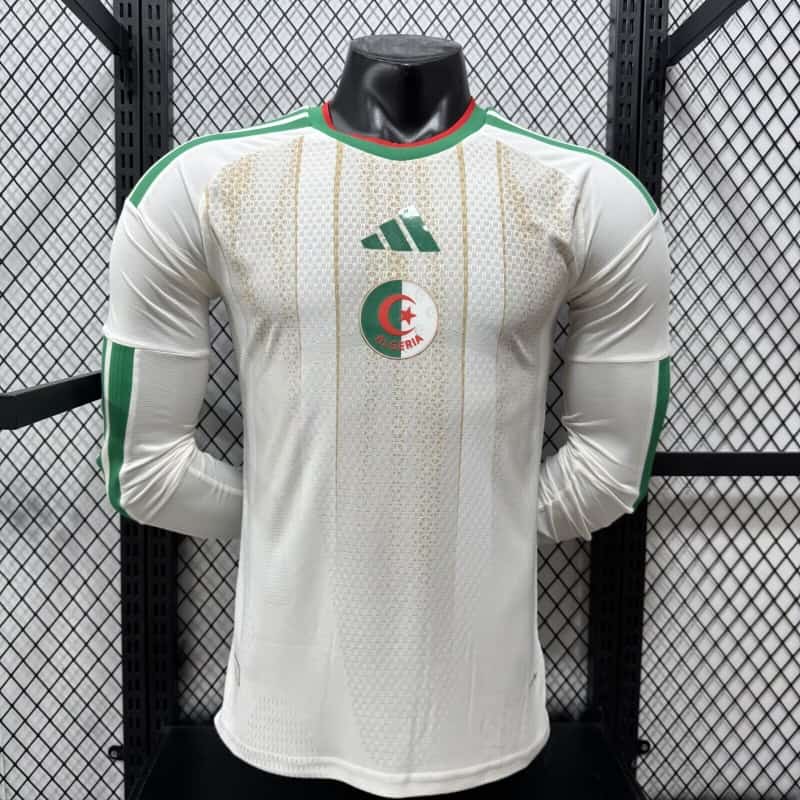 AAA(Thailand) Algeria 2026 World Cup Home Long Sleeve Soccer Jersey(Player)