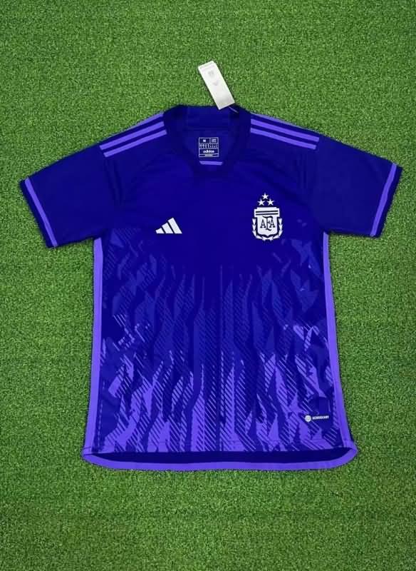 AAA(Thailand) Argentina 2022 World Cup Away 3 Stars Soccer Jersey