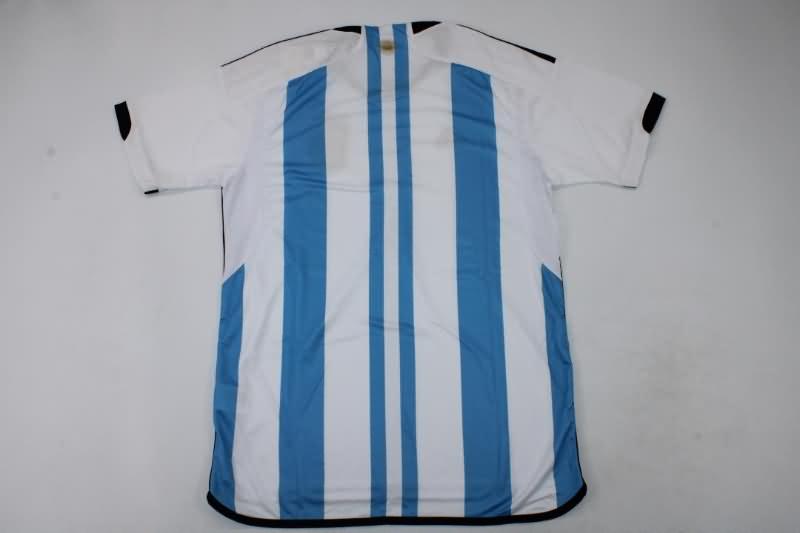 AAA(Thailand) Argentina 2022 World Cup Home 3 Stars Soccer Jersey