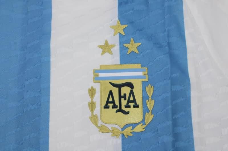 AAA(Thailand) Argentina 2022 World Cup Home 3 Stars Soccer Jersey(Player)