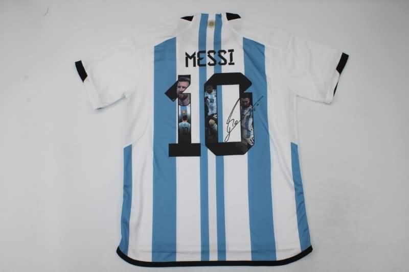 AAA(Thailand) Argentina 2022 World Cup Signature 3 Stars Soccer Jersey 02