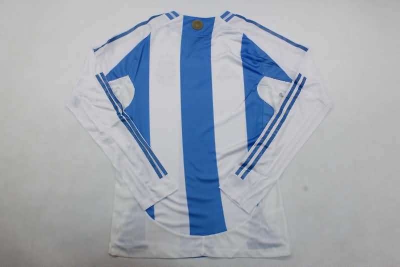 AAA(Thailand) Argentina 2024 Copa America Home Long Sleeve Soccer Jersey (Player)