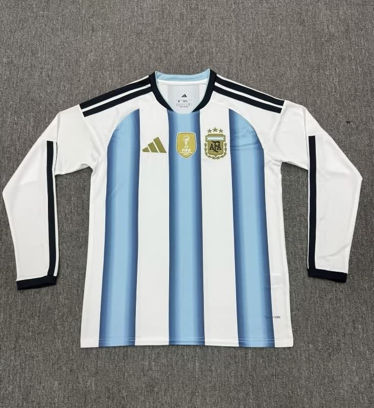 AAA(Thailand) Argentina 2026 World Cup Home Long Sleeve Soccer Jersey