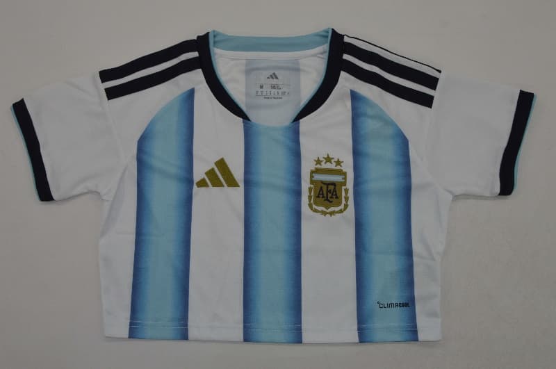 AAA(Thailand) Argentina 2026 Home Women Cropped Soccer Jersey AAA(Thailand) Argentina 2026 Home Women Cropped Soccer Jersey