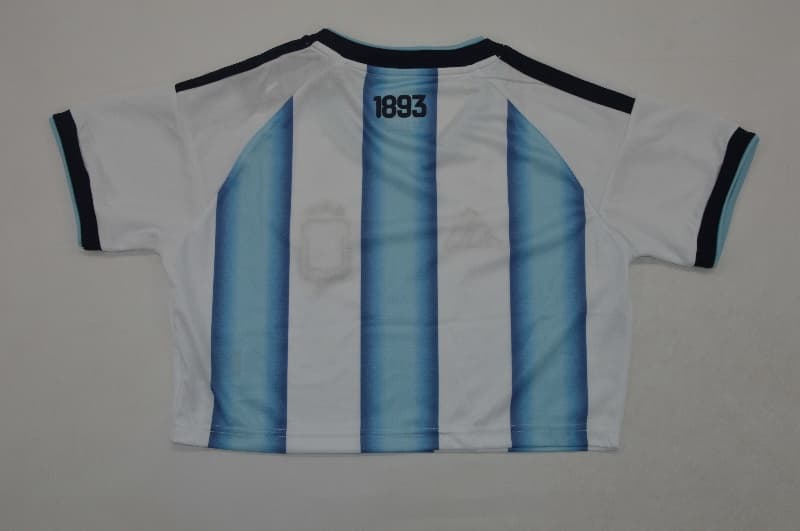AAA(Thailand) Argentina 2026 Home Women Cropped Soccer Jersey