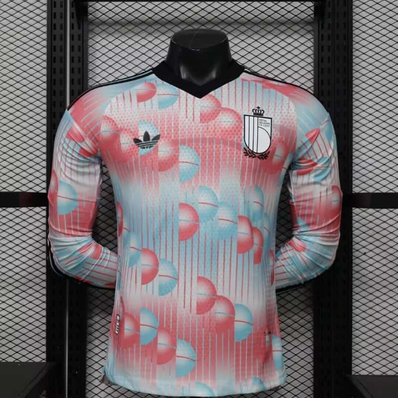 AAA(Thailand) Belgium 2026 World Cup Away Long Sleeve Soccer Jersey (Player)