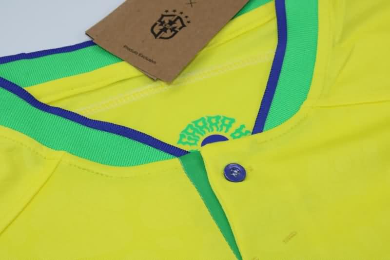 AAA(Thailand) Brazil 2022 World Cup Home Long Slevee Soccer Jersey