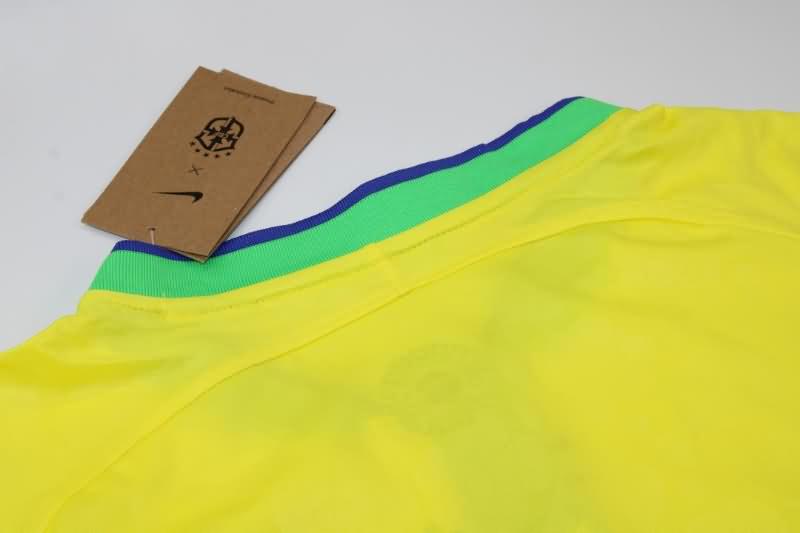 AAA(Thailand) Brazil 2022 World Cup Home Long Slevee Soccer Jersey