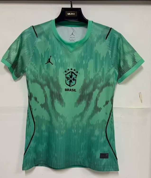 AAA(Thailand) Brazil 2026 Goalkeeper Green Women Soccer Jersey AAA(Thailand) Brazil 2026 Goalkeeper Green Women Soccer Jersey