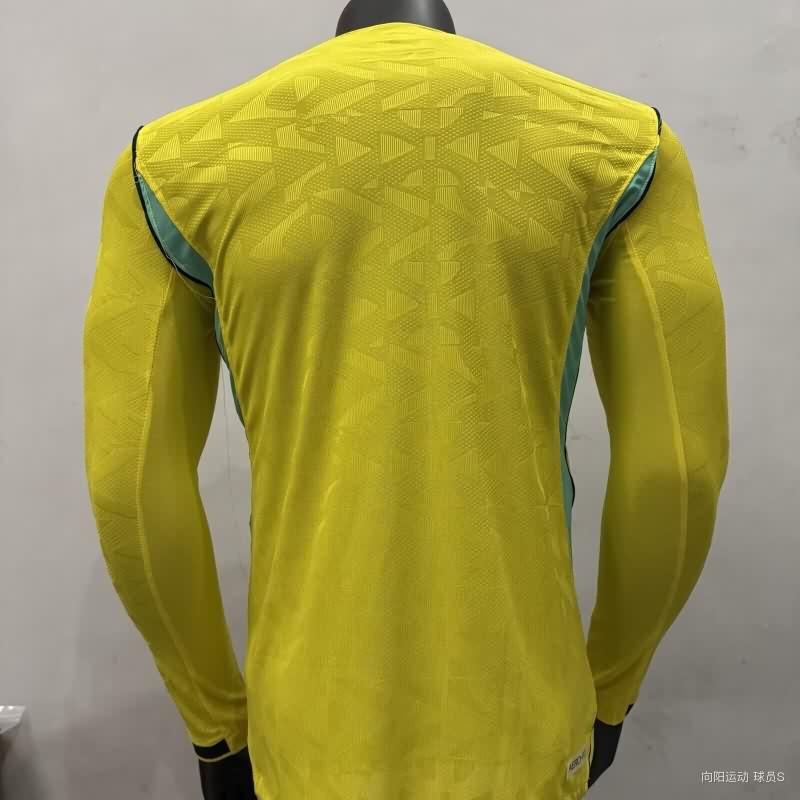AAA(Thailand) Brazil 2026 Home Long Sleeve Soccer Jersey (Player)