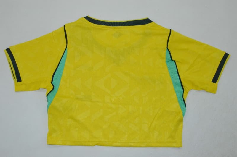 AAA(Thailand) Brazil 2026 Home Women Cropped Soccer Jersey