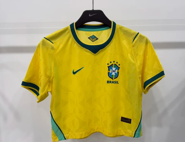 AAA(Thailand) Brazil 2026 Home Women Cropped Soccer Jersey (Player) AAA(Thailand) Brazil 2026 Home Women Cropped Soccer Jersey (Player)