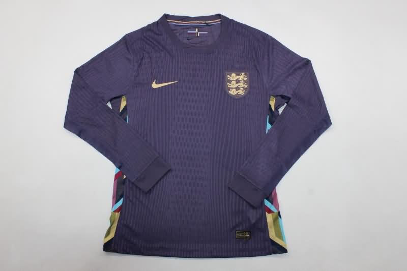 AAA(Thailand) England 2024 Away Long Sleeve Soccer Jersey (Player)