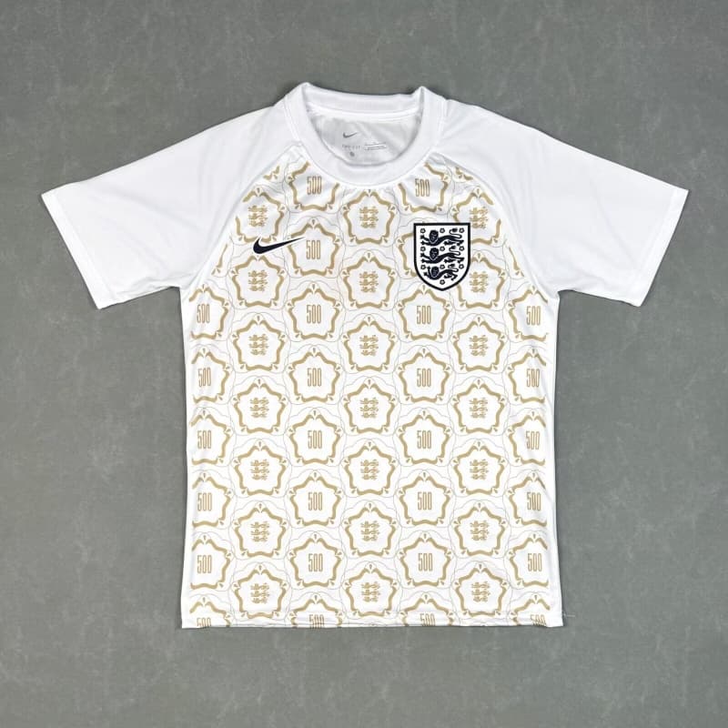 AAA(Thailand) England 500th Anniversary White Soccer Jersey AAA(Thailand) England 500th Anniversary White Soccer Jersey