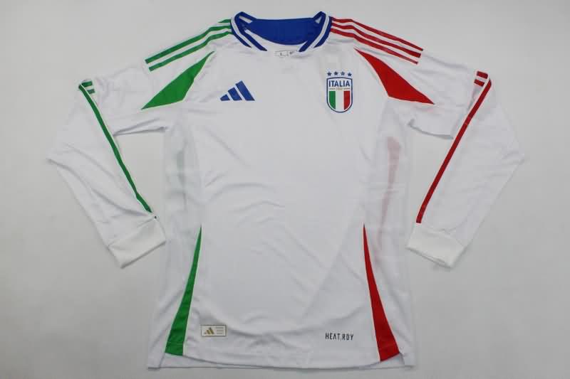 AAA(Thailand) Italy 2024 Away Long Sleeve Soccer Jersey (Player)