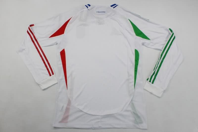 AAA(Thailand) Italy 2024 Away Long Sleeve Soccer Jersey (Player)