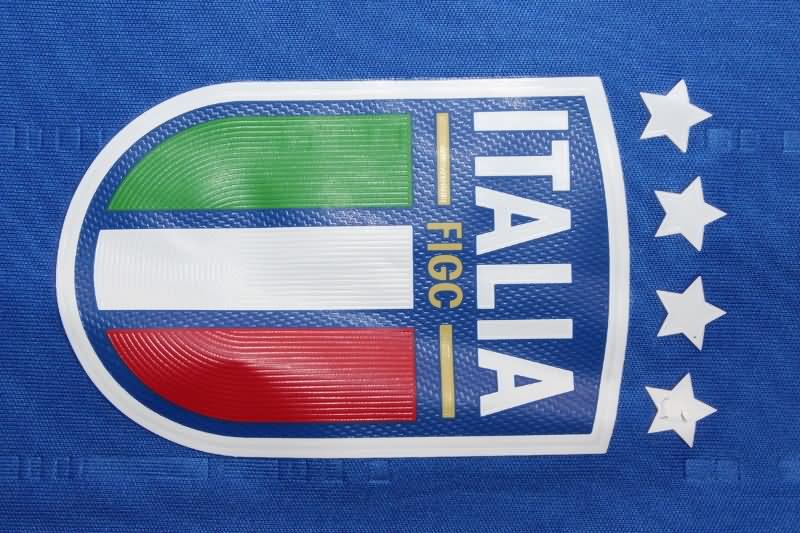AAA(Thailand) Italy 2024 Home Long Sleeve Soccer Jersey (Player)