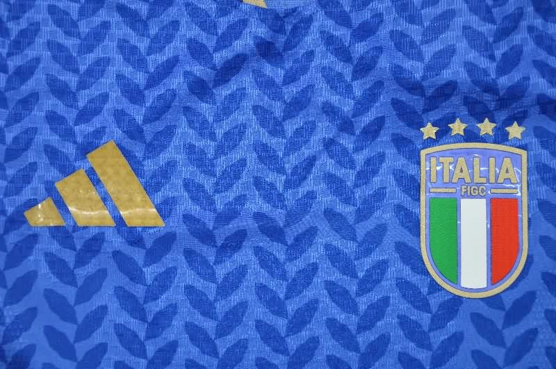 AAA(Thailand) Italy 2026 Home Long Sleeve Soccer Jersey (Player)