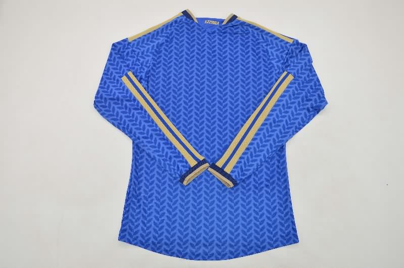 AAA(Thailand) Italy 2026 Home Long Sleeve Soccer Jersey (Player)