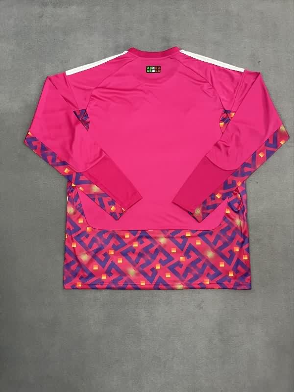 AAA(Thailand) Mexico 2025 Goalkeeper Pink Long Sleeve Soccer Jersey