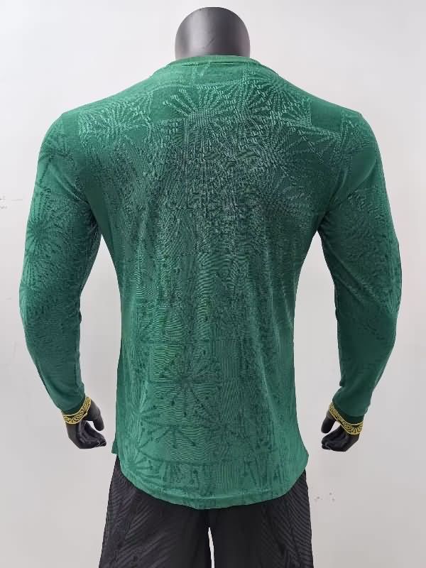 AAA(Thailand) Mexico 2025 Gold Cup Green Long Sleeve Soccer Jersey (Player)