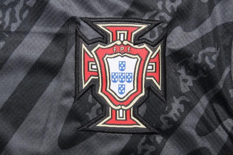 AAA(Thailand) Portugal 2024 Goalkeeper Black Soccer Jersey