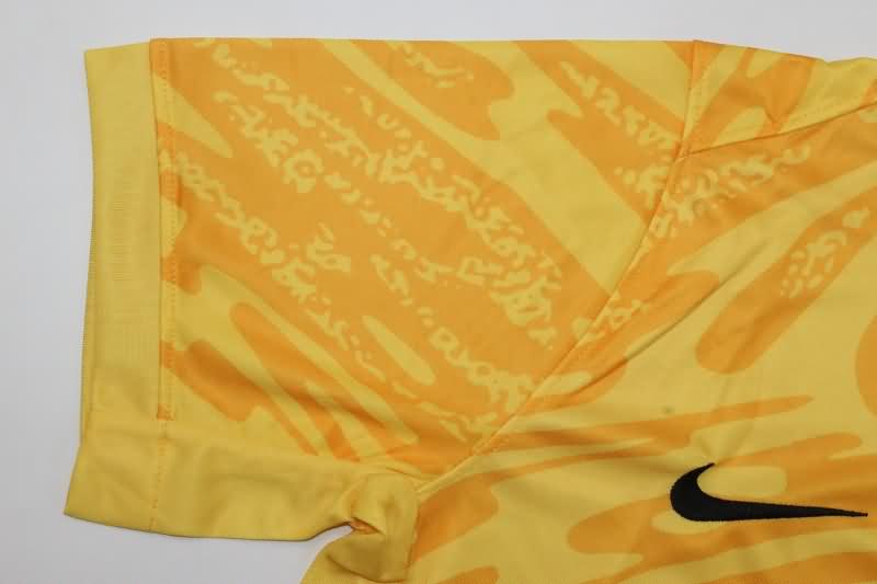 AAA(Thailand) Portugal 2024 Goalkeeper Yellow Soccer Jersey