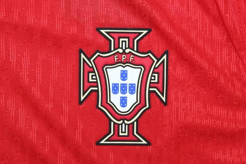 AAA(Thailand) Portugal 2024 Home Long Sleeve Soccer Jersey(Player)