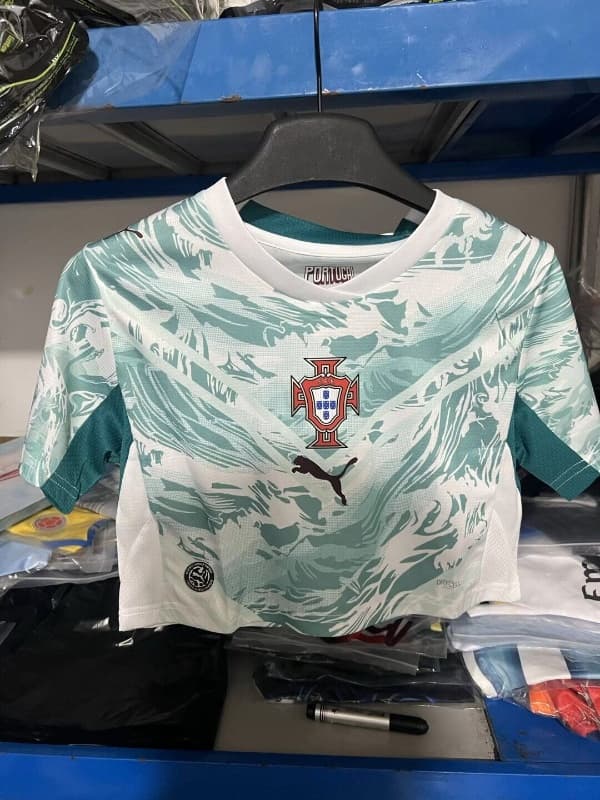AAA(Thailand) Portugal 2026 World Cup Away Women Cropped Soccer Jersey AAA(Thailand) Portugal 2026 World Cup Away Women Cropped Soccer Jersey
