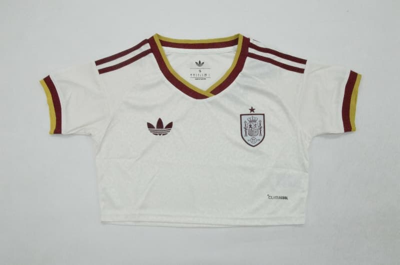 AAA(Thailand) Spain 2026 World Cup Away Women Cropped Soccer Jersey AAA(Thailand) Spain 2026 World Cup Away Women Cropped Soccer Jersey