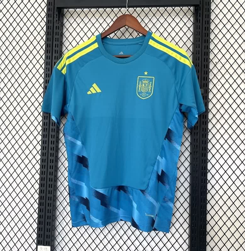 AAA(Thailand) Spain 2026 World Cup Goalkeeper Blue Soccer Jersey