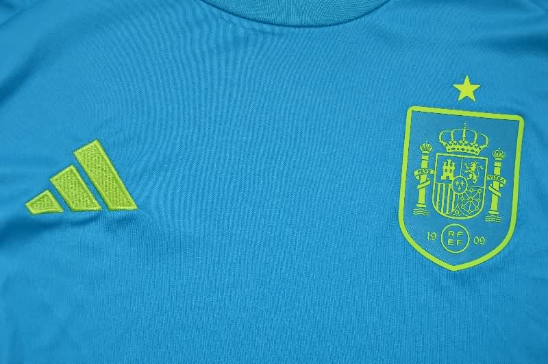 AAA(Thailand) Spain 2026 World Cup Goalkeeper Blue Soccer Jersey