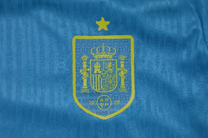 AAA(Thailand) Spain 2026 World Cup Goalkeeper Blue Soccer Jersey (Player)