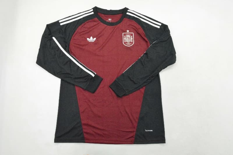 AAA(Thailand) Spain 2026 World Cup Goalkeeper Red Long Sleeve Soccer Jersey AAA(Thailand) Spain 2026 World Cup Goalkeeper Red Long Sleeve Soccer Jersey