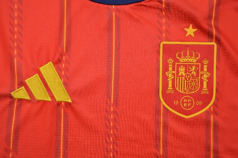 AAA(Thailand) Spain 2026 World Cup Home Long Sleeve Soccer Jersey