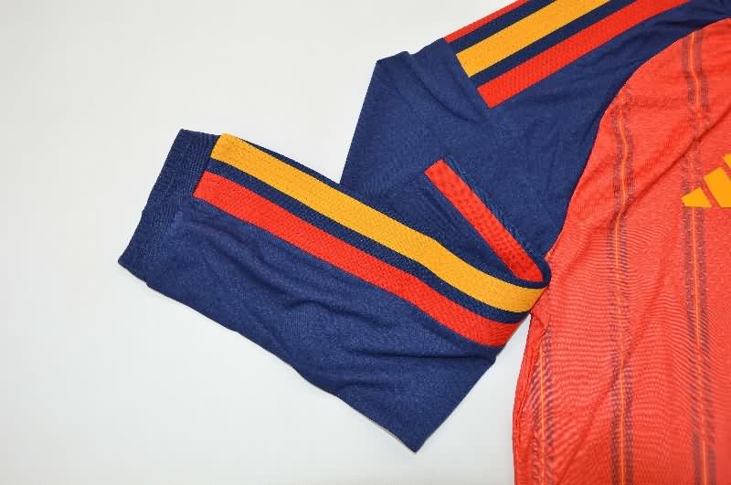 AAA(Thailand) Spain 2026 World Cup Home Long Sleeve Soccer Jersey (Player)