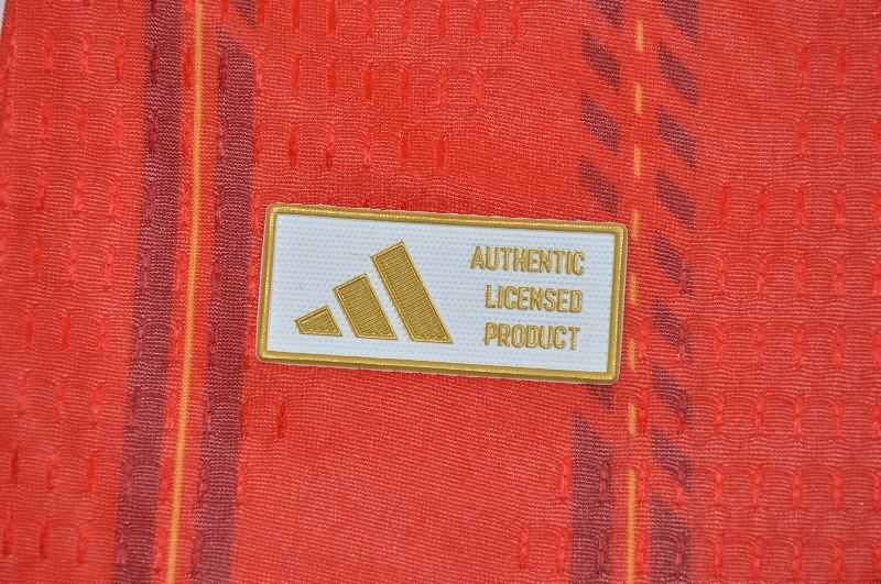 AAA(Thailand) Spain 2026 World Cup Home Long Sleeve Soccer Jersey (Player)