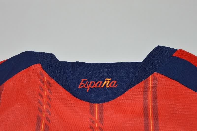 AAA(Thailand) Spain 2026 World Cup Home Long Sleeve Soccer Jersey (Player)