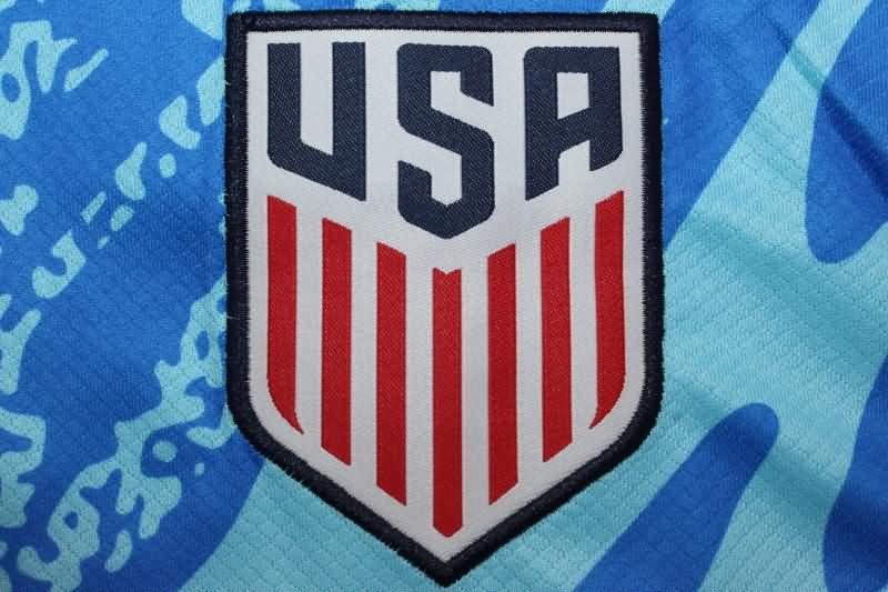 AAA(Thailand) USA 2024 Goalkeeper Blue Soccer Jersey