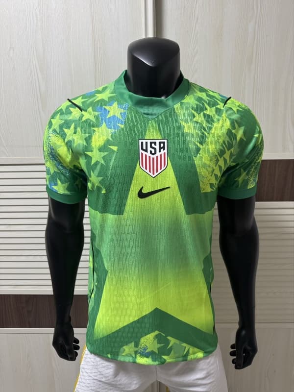 AAA(Thailand) USA 2026 Goalkeeper Green Soccer Jersey (Player) AAA(Thailand) USA 2026 Goalkeeper Green Soccer Jersey (Player)