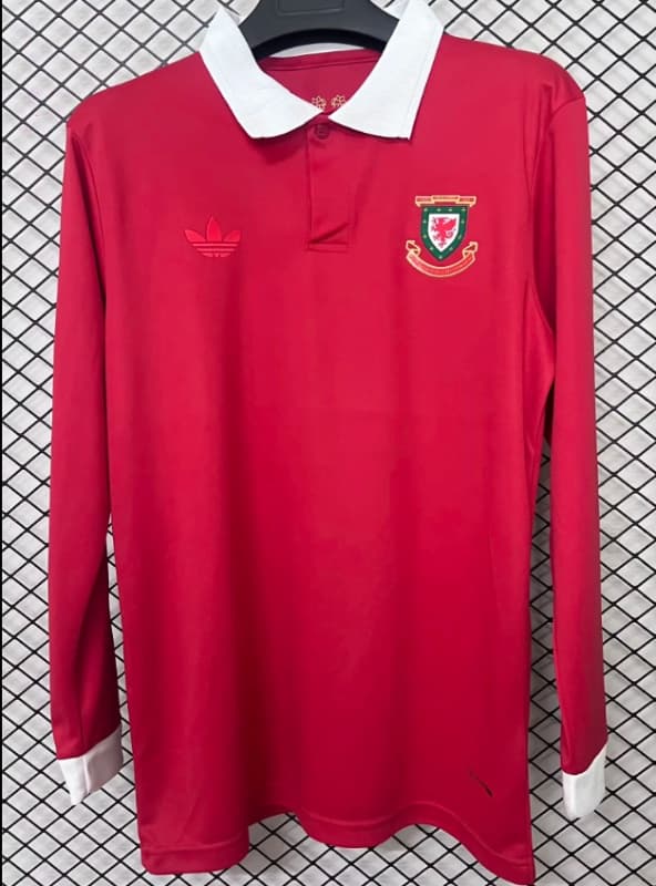 AAA(Thailand) Wales 2026 150th Anniversary Long Sleeve Soccer Jersey AAA(Thailand) Wales 2026 150th Anniversary Long Sleeve Soccer Jersey