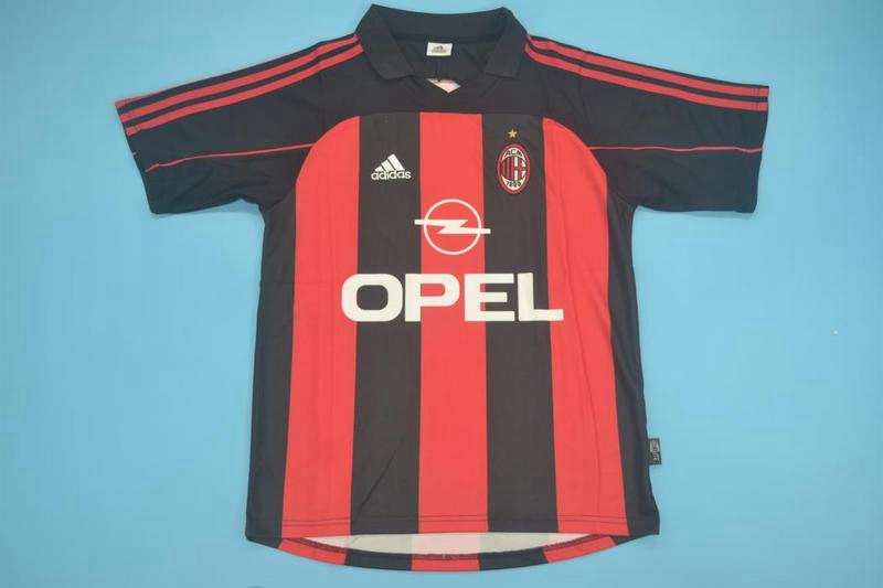AAA(Thailand) AC Milan 2000/02 Home Retro Soccer Jersey