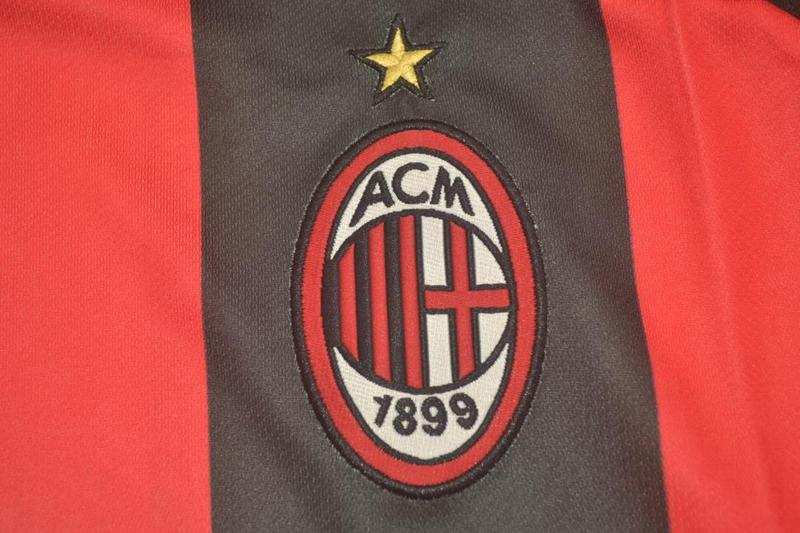 AAA(Thailand) AC Milan 2000/02 Home Retro Soccer Jersey