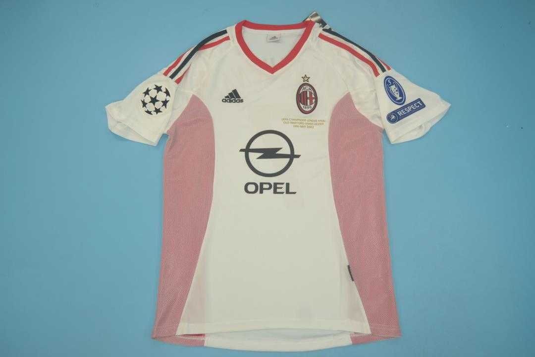 AAA(Thailand) AC Milan 2002/03 Away Retro Soccer Jersey